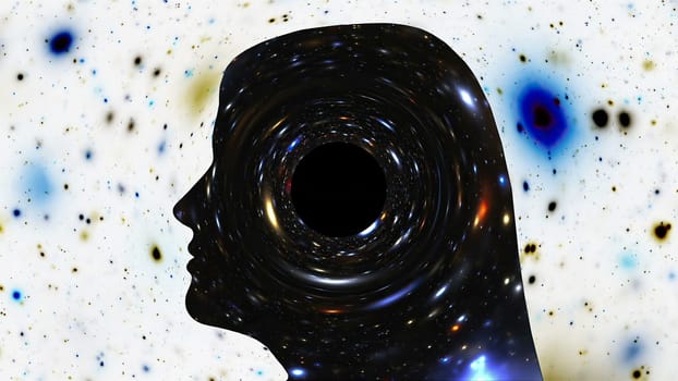 Surreal Colorful Portrait of Woman silhouette,Surreal Colorful Portrait of Woman silhouette
