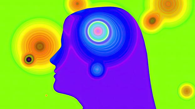 Surreal Colorful Portrait of Woman silhouette,Surreal Colorful Portrait of Woman silhouette