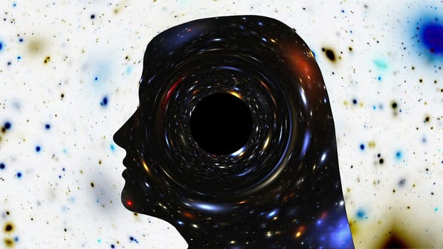 Surreal Colorful Portrait of Woman silhouette,Surreal Colorful Portrait of Woman silhouette