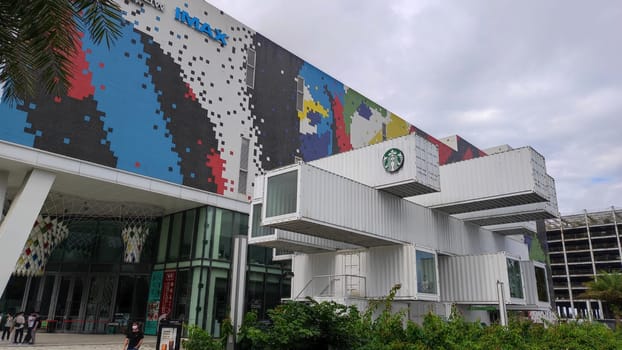 Hualien Container Starbucks, Hualien - APR 12, 2022 : Hualien beautiful Container Starbucks,Taiwan