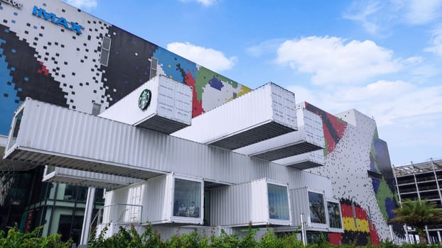Hualien Container Starbucks, Hualien - APR 12, 2022 : Hualien beautiful Container Starbucks,Taiwan