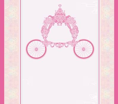 vintage floral carriage invitation