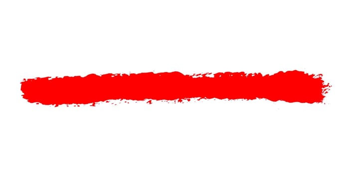 Red stroke made with paintbrush - Long hand painted banner banner