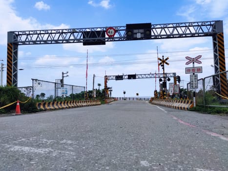 Taimali train level crossing, Taitung - Apr 12, 2022 : The Taimali train level crossing, Taitung Taiwan