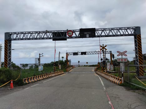 Taimali train level crossing, Taitung - Apr 12, 2022 : The Taimali train level crossing, Taitung Taiwan