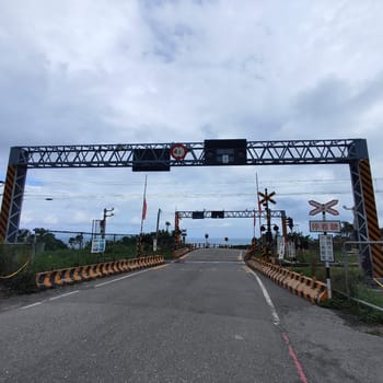Taimali train level crossing, Taitung - Apr 12, 2022 : The Taimali train level crossing, Taitung Taiwan