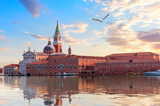 Main sights of Venice on the Adriatic coast, Italy.
