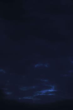 Clouds in the night in France