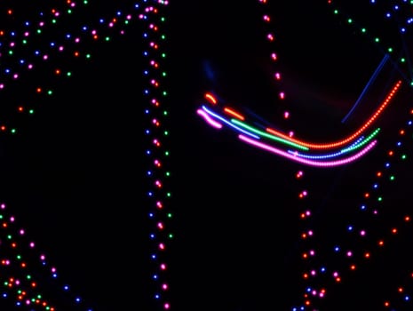 spectacular colored lights with geometric shapes special effects