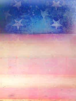 Grungy american flag frame