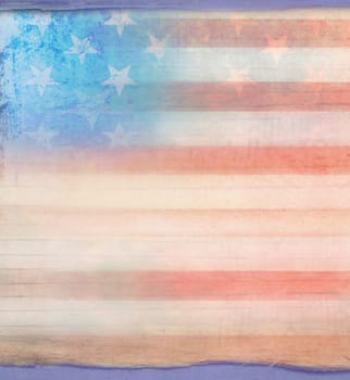 Grungy american flag frame
