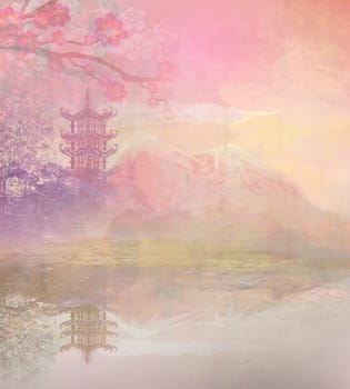 Abstract Asian Landscape