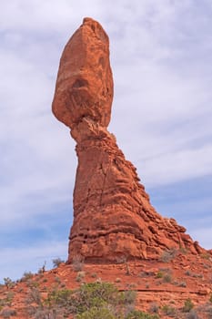 Balanced Rocks in the Desert in Arches National Park in Utah