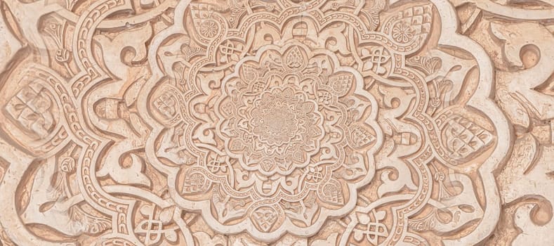 Arab background remanding to Islam culture. Design created from a 13th century architectural detail using droste effect.