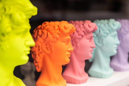The most common Florence souvenir in Italy - David by Michelangelo. Kitsch souvenir.