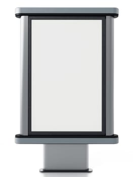 CLP City light poster stand isolated on white background. 3D illustration.