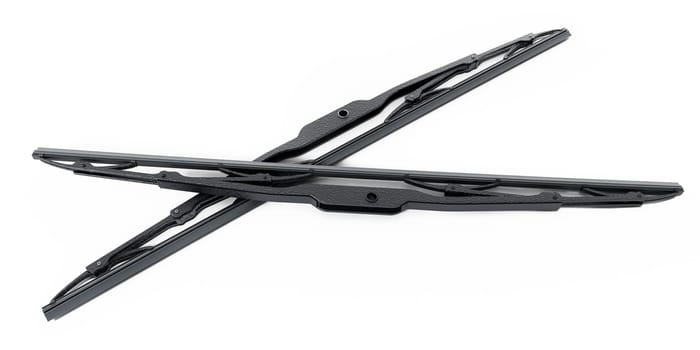 Car wipers isolated on white background. 3D illustration.