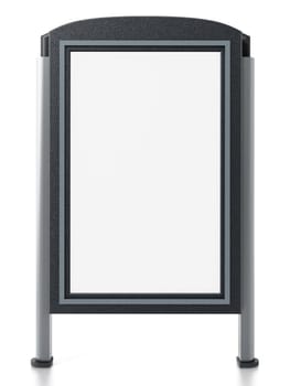 CLP City light poster stand isolated on white background. 3D illustration.