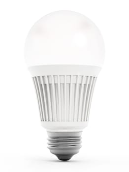 Energy efficient light bulb isolated on white background. 3d illustration.