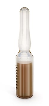 Vaccine bottle isolated on white background. 3d illustration.