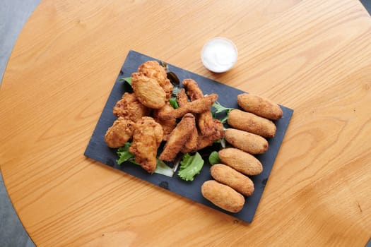 a various assorted american food