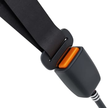 Safety belt isolated on white background. 3D illustration.