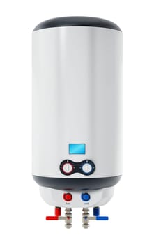 Water heater isolated on white background. 3D illustration.