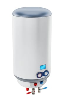 Water heater isolated on white background. 3D illustration.