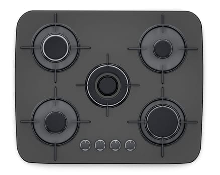 Modern stove isolated on white background. 3D illustration.