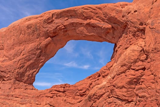 Window Into the Desert Sky on the South Window in Arches National Park in Utah