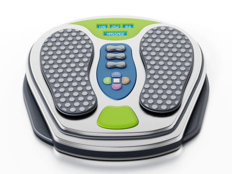 Foot massage machine isolated on white background. 3D illustration.