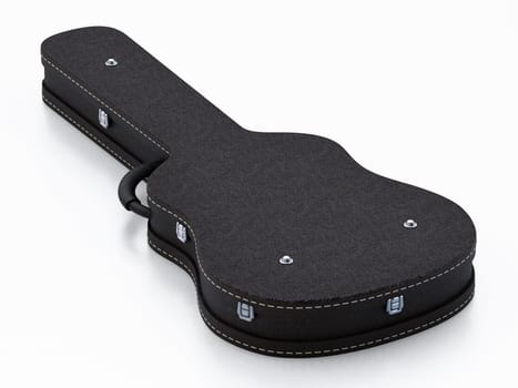 Guitar case isolated on white background. 3D illustration.