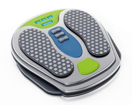 Foot massage machine isolated on white background. 3D illustration.