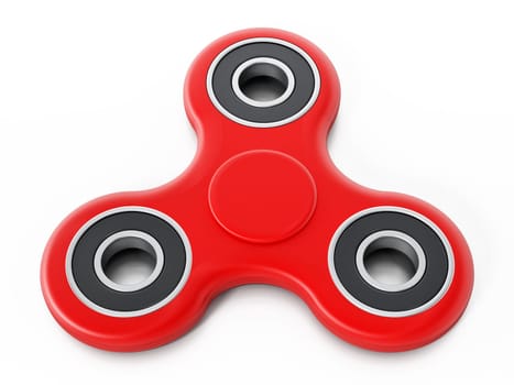 Fidget spinner isolated on white background. 3D illustration.