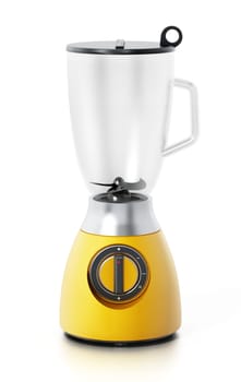 Empty blender isolated on white background. 3D illustration.