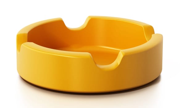 Ashtray isolated on white background. 3D illustration.