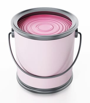 Paint can isolated on white background. 3D illustration.