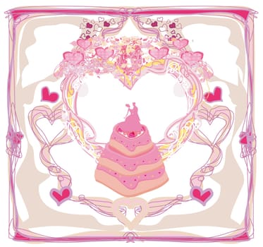Wedding cake card design