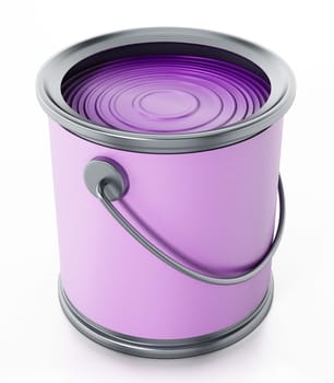 Paint can isolated on white background. 3D illustration.
