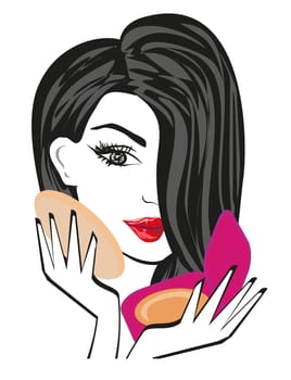 Make-up girl illustration