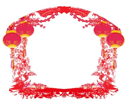Chinese New Year with lanterns - frame