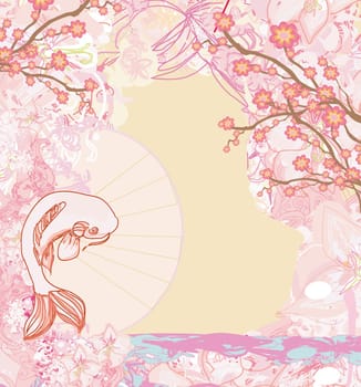 Japanese koi background