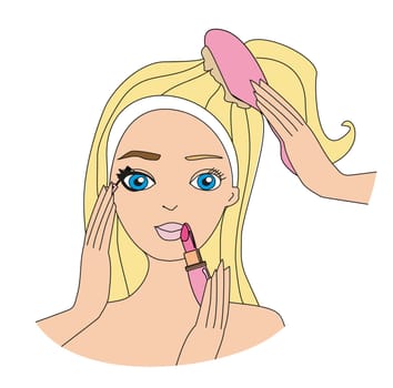 beautiful woman in beauty salon