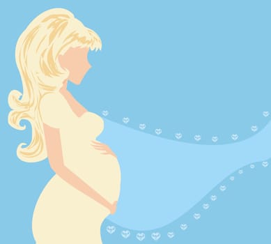 Beautiful pregnant girl card