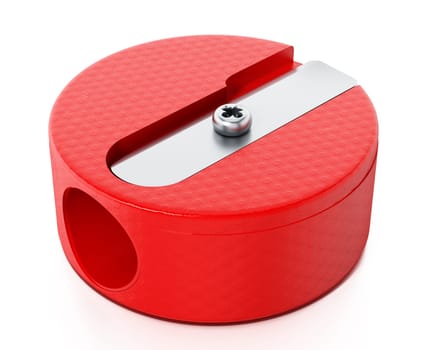 Pencil sharpener isolated on white background. 3D illustration.