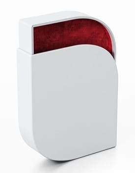 Software box with open cover isolated on white background. 3D illustration.