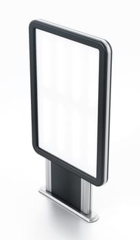 CLP with blank screen isolated on white background. 3D illustration.
