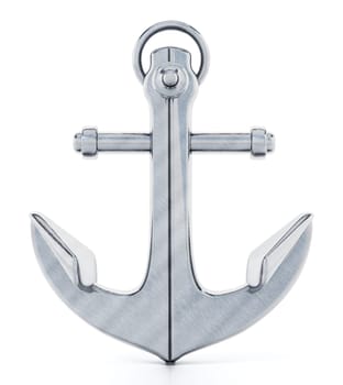 Anchor isolated on white background. 3D illustration.