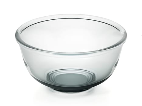 Glass bowl isolated on white background. 3D illustration.