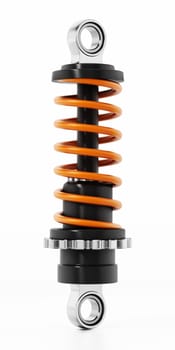 Shock absorber isolated on white background. 3D illustration.